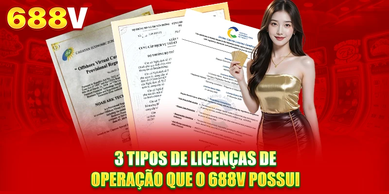 3 tipos de licenças de operação que o 688V possui 3 tipos de licenças de operação que o 688V possui